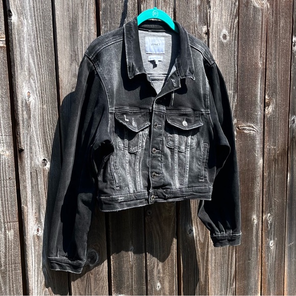 Vervet Los Angeles cropped puff sleeve trucker jean jacket size small - Picture 5 of 17